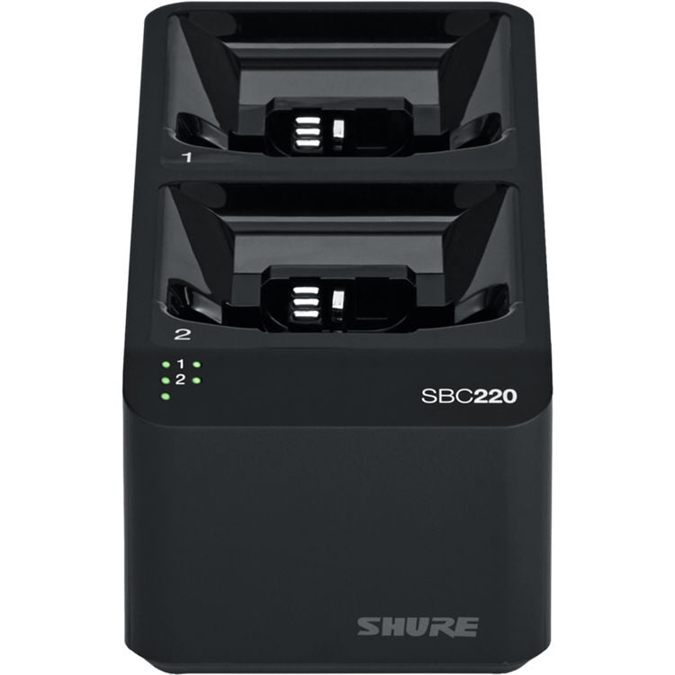 Shure SBC220US Chargeur de batterie en réseau à 2 baies avec alimentation