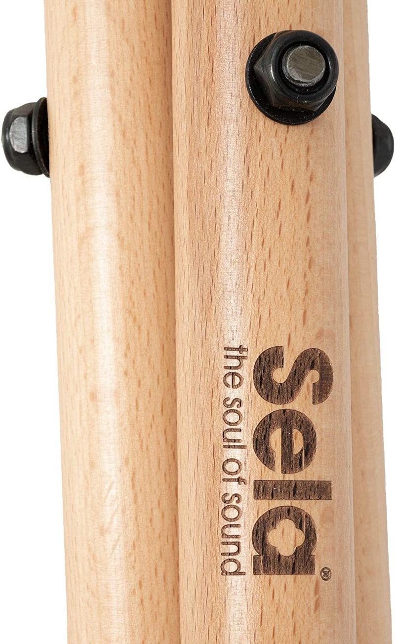 Sela SE199 Support de handpan moyen pliable et réglable en hauteur (bois de hêtre)