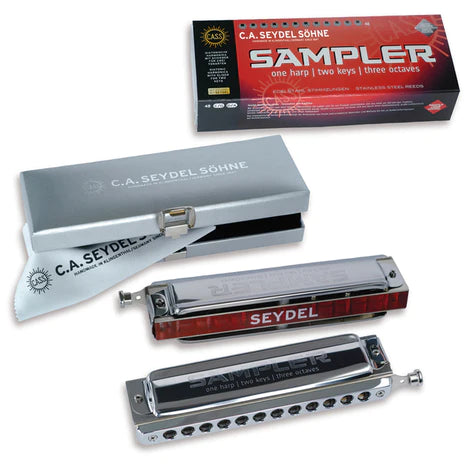 Seydel SH24480/GD Sampler Dual Key Harmonica GD Key