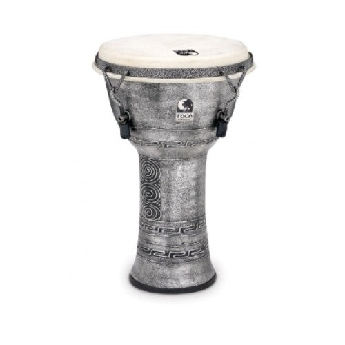 Toca SFDMX-9AS Freestyle Mechanically Tuned 9" Djembe - Antique Silver