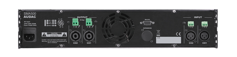 Audac SMA500 WaveDynamics Dual-Channel Power Amplifier