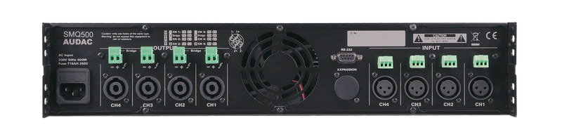Amplificateur de puissance à quatre canaux WaveDynamics Audac SMQ500