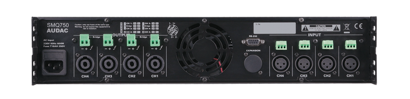 Audac SMQ750 WaveDynamics Amplificateur de puissance à quatre canaux