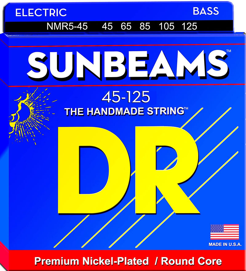 DR Handmade Strings SMR5-45 Sunbeams Cordes pour basse – Medium Short Scale (45-125)
