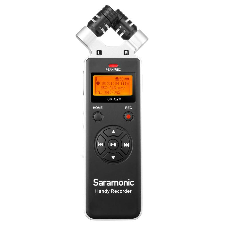 Saramonic SR-Q2M Enregistreur audio portable avec microphone stéréo X/Y, micro cravate et télécommande