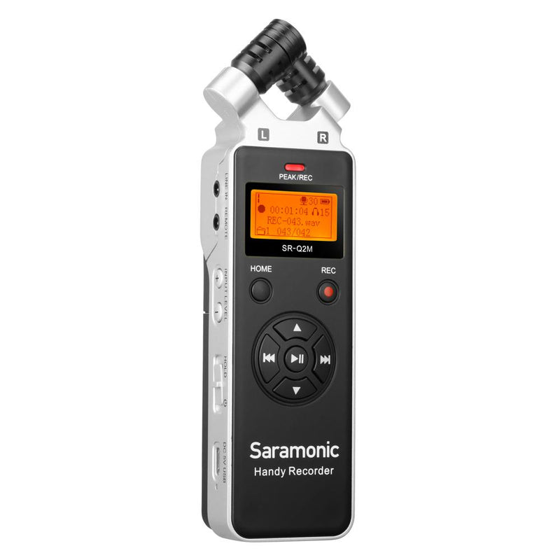 Saramonic SR-Q2M Enregistreur audio portable avec microphone stéréo X/Y, micro cravate et télécommande