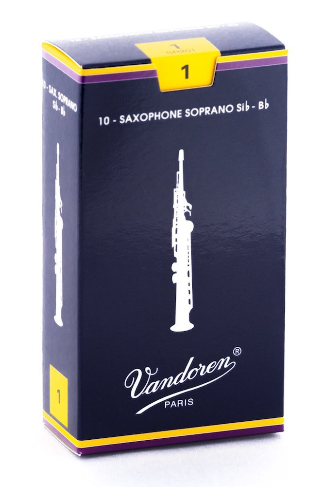 Vandoren SR201 Soprano Sax Traditional Reeds Strength 1 (Box of 10)