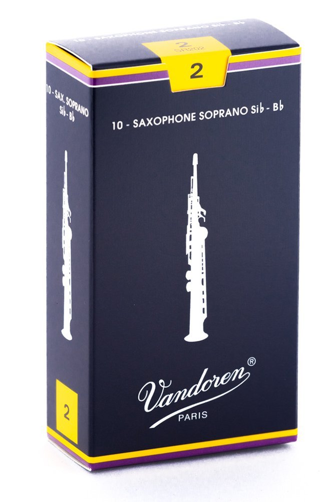 Vandoren SR202 Soprano Sax Traditional Reeds Strength 2 (Box of 10)