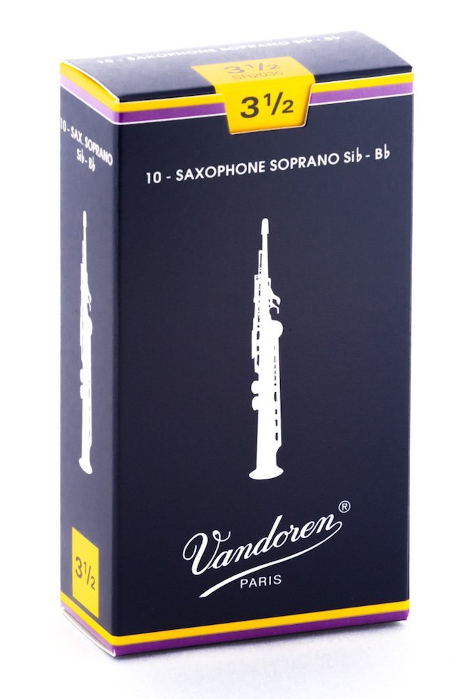 Vandoren SR2035 Soprano Sax Traditional Reeds Strength 3.5 (Box of 10)