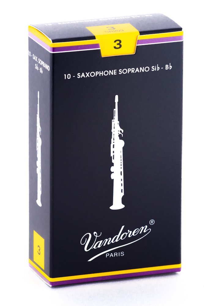 Vandoren SR203 Soprano Sax Traditional Reeds Strength 3 (Box of 10)