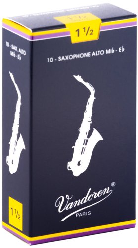 Vandoren SR2115 Alto Sax Traditional Reeds Strength 1.5 (Box of 10)