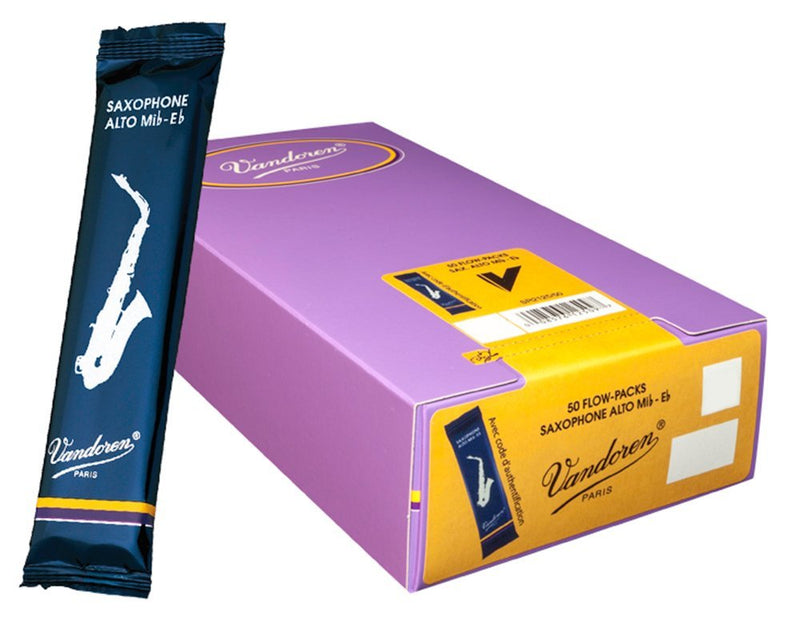 Vandoren SR2125-50 Alto Sax Traditional Reeds Strength 2.5 (Box of 50)