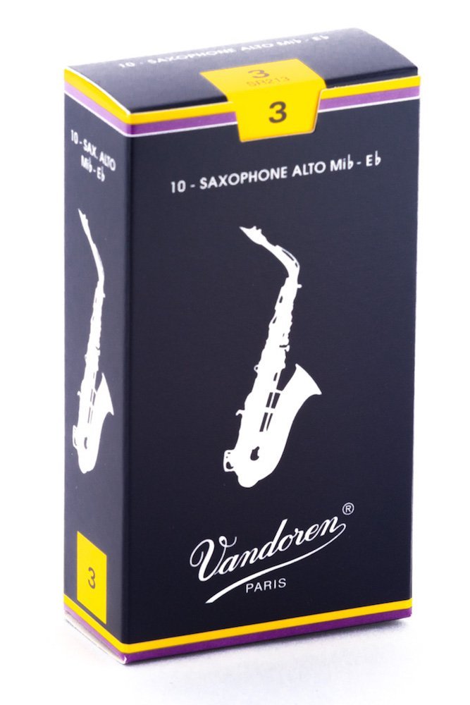 Vandoren SR213 Alto Sax Traditional Reeds Strength 3 (Box of 10)