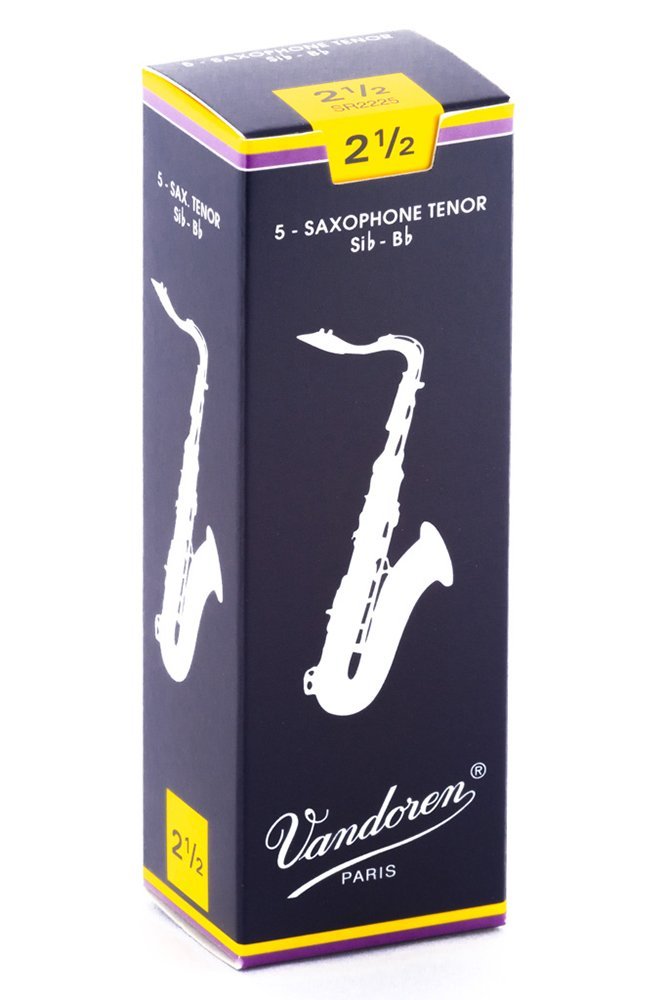 Vandoren SR2225 Tenor Sax Traditional Reeds Strength 2.5 (Box of 5)