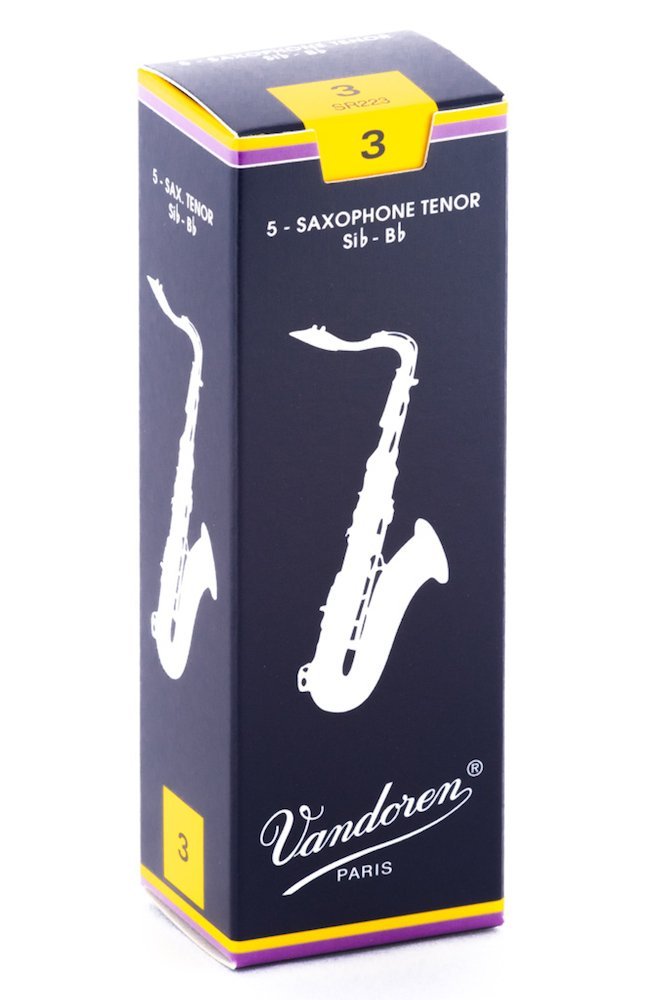 Vandoren SR223 Tenor Sax Traditional Reeds Strength 3 (Box of 5)