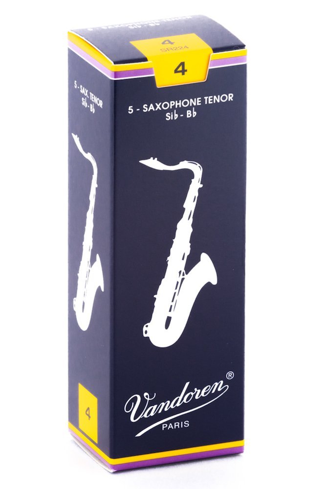 Vandoren SR224 Tenor Sax Traditional Reeds Strength 4 (Box of 5)