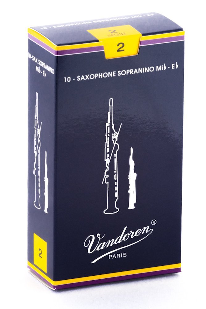 Vandoren SR232 Sopranino Sax Traditional Reeds Strength 2 (Box of 10)