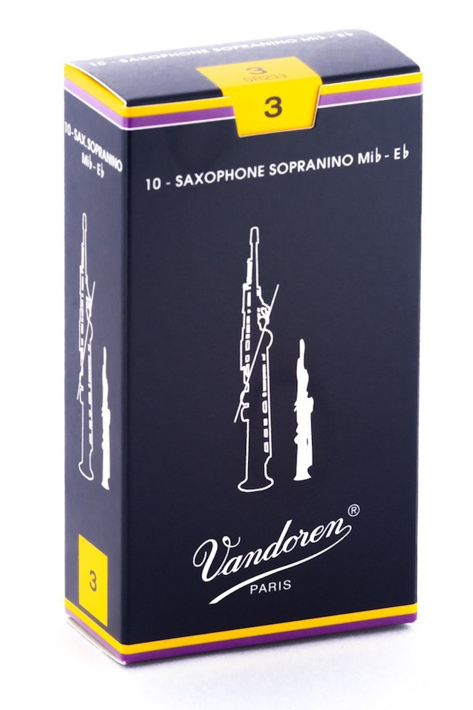 Vandoren SR233 Sopranino Sax Traditional Reeds Strength 3 (Box of 10)