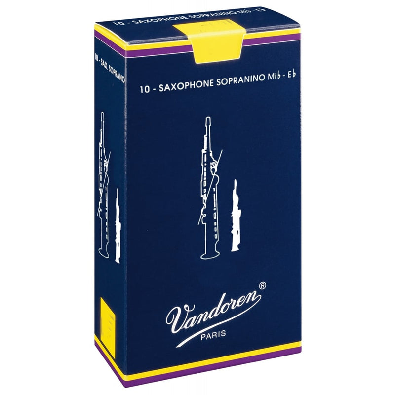 Vandoren SR234 Sopranino Sax Traditional Reeds Strength 4 (Box of 10)