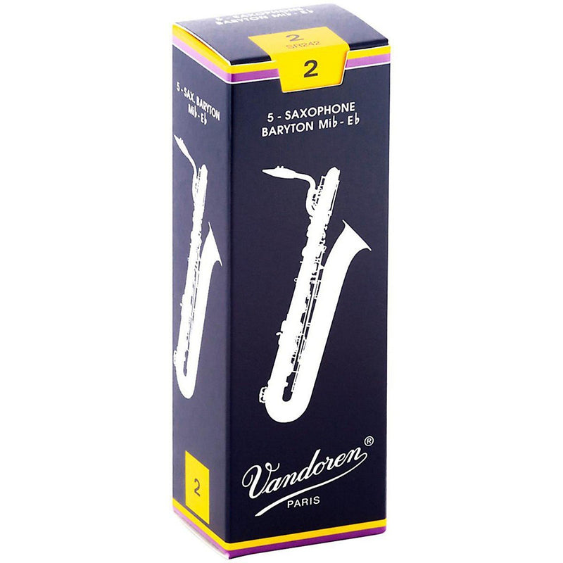 Vandoren SR242 Bari Sax Traditional Reeds Strength 2 (Box of 5)