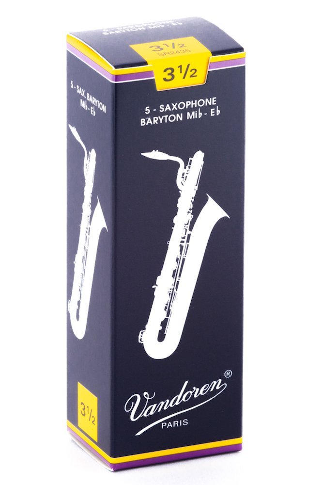 Vandoren SR2435 Bari Sax Traditional Reeds Strength 3.5 (Box of 5)