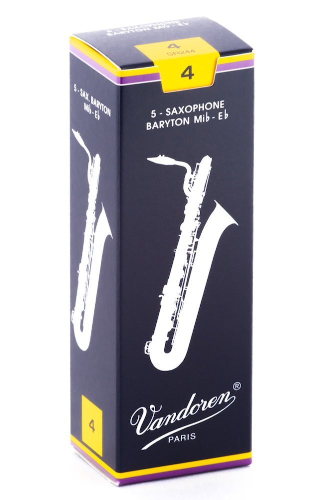 Vandoren SR244 Bari Sax Traditional Reeds Strength 4 (Box of 5)