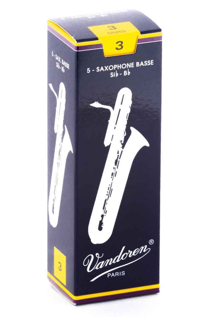 Vandoren SR253 Bass Sax Traditional Reeds Strength 3 (Box of 5)