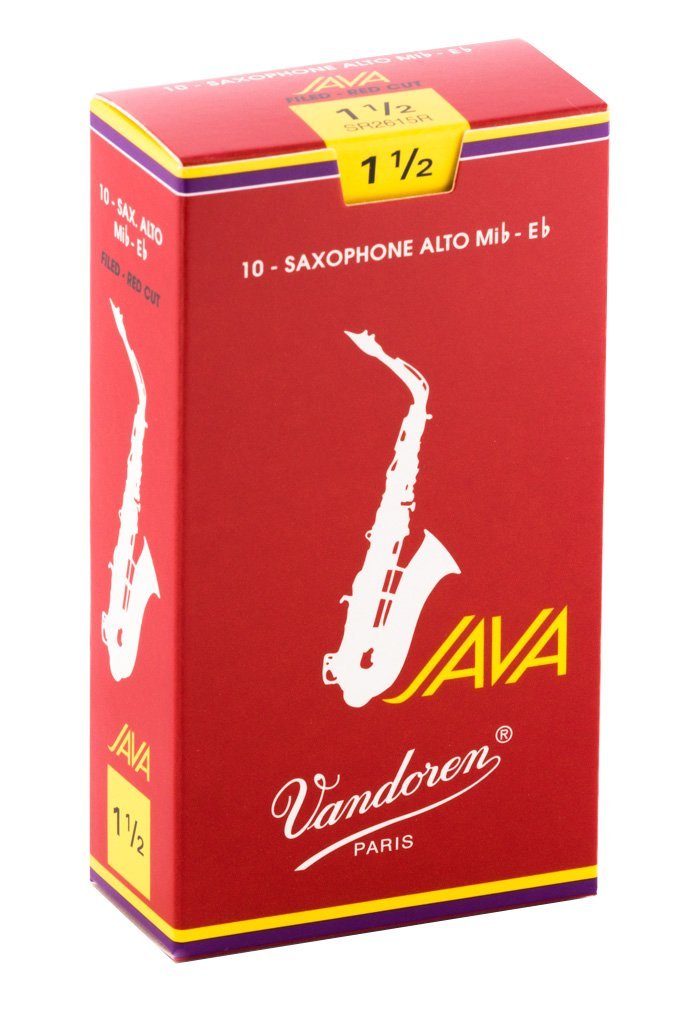 Vandoren SR2615R Alto Sax JAVA Red Reeds Strength 1.5 (Box of 10)