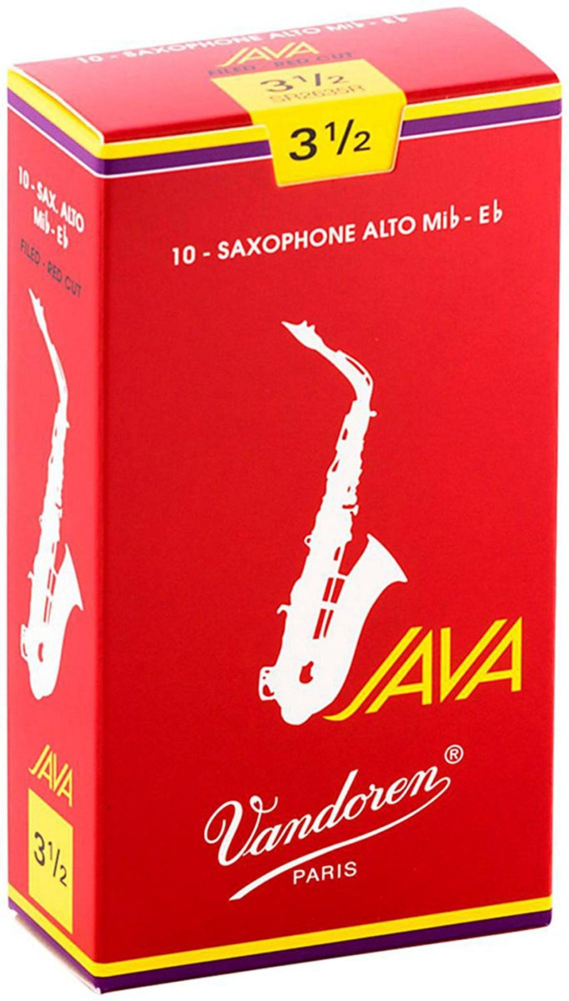 Vandoren SR2635R Alto Sax JAVA Red Reeds Strength 3.5 (Box of 10)