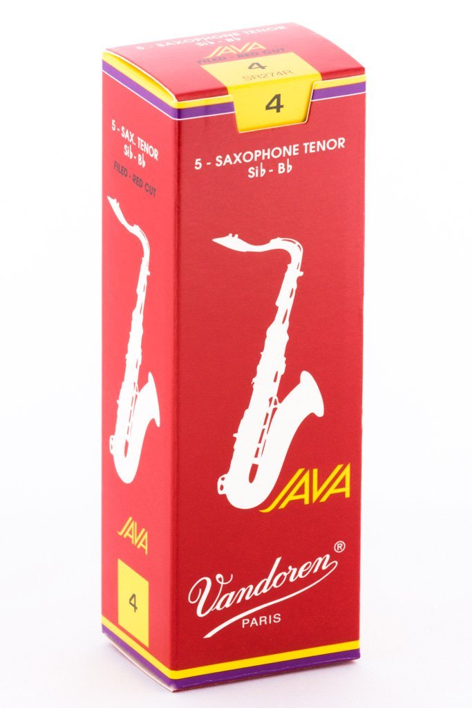 Vandoren SR274R Anches pour saxophone ténor JAVA Rouge Force 4 (Boîte de 5)