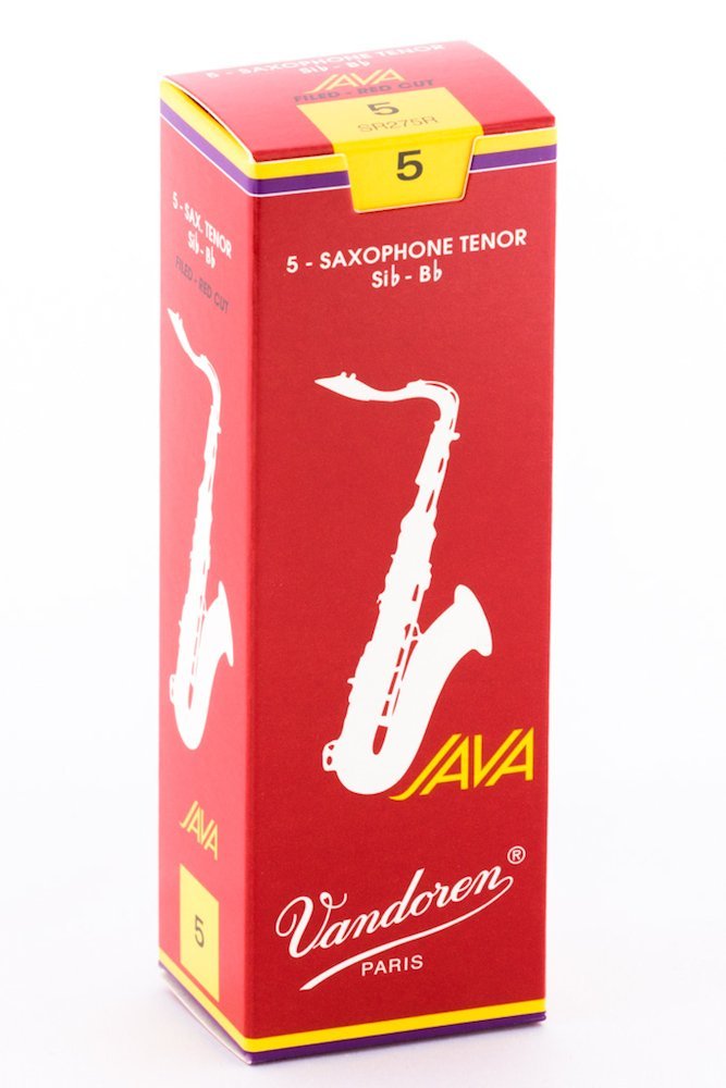 Vandoren SR275R Tenor Sax JAVA Red Reeds Strength 5 (Box of 5)