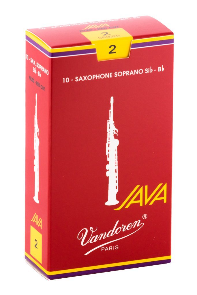 Vandoren SR302R Soprano Sax JAVA Red Reeds Strength 2 (Box of 10)