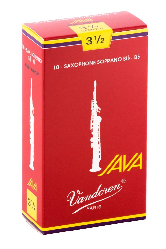 Vandoren SR3035R Soprano Sax JAVA Red Reeds Strength 3.5 (Box of 10)