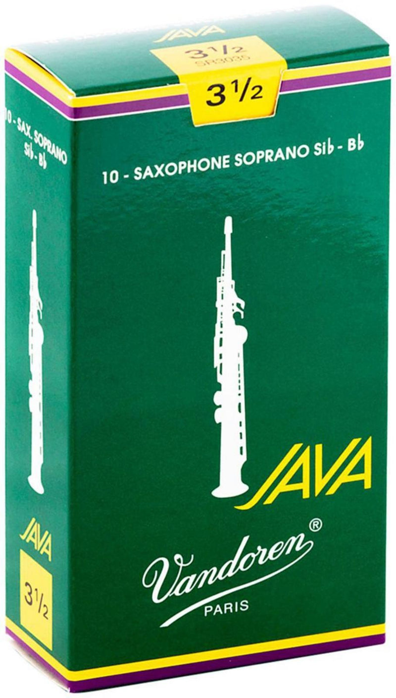 Vandoren SR3035 Java Soprano Sax Reeds 3.5 Strength (Box of 10)