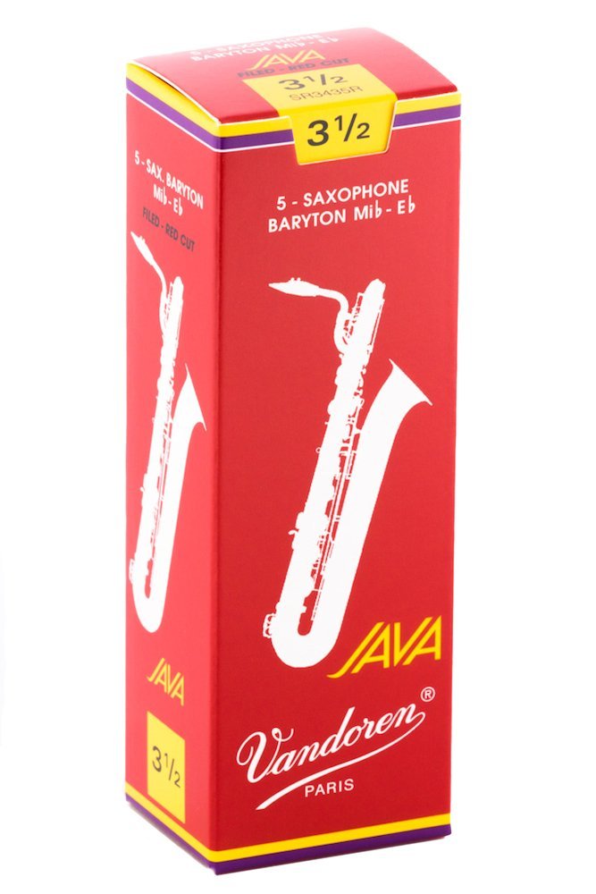 Vandoren SR3435R Bari Sax JAVA Red Reeds Strength 3.5 (Box of 5)