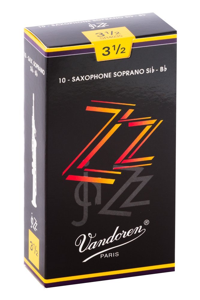 Vandoren SR4035 Soprano Sax ZZ Reeds Strength 3.5 (Box of 10)