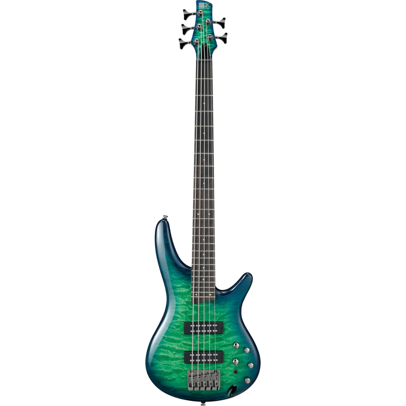 Ibanez SR405EQMSLG SR Series 5 String - Electric Bass with 3 Band EQ - Surreal Blue Burst Gloss