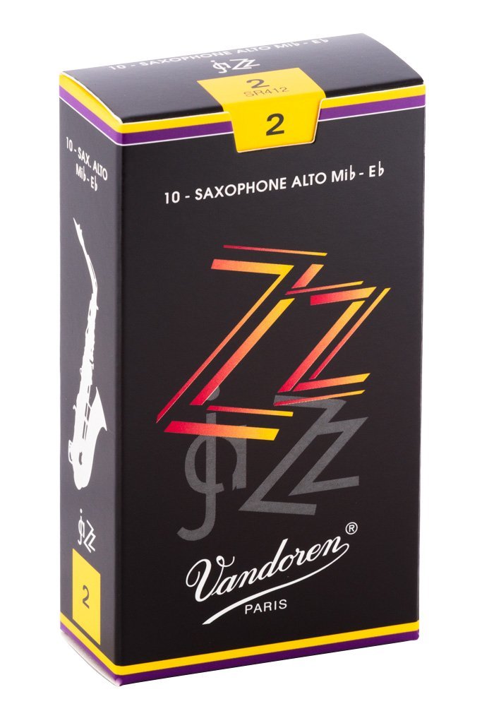 Vandoren SR412 Alto Sax ZZ Reeds Strength 2 (Box of 10)