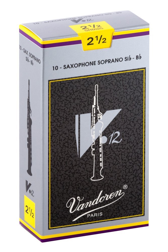 Vandoren SR6025 Soprano Sax V.12 Reeds Strength 2.5 (Box of 10)