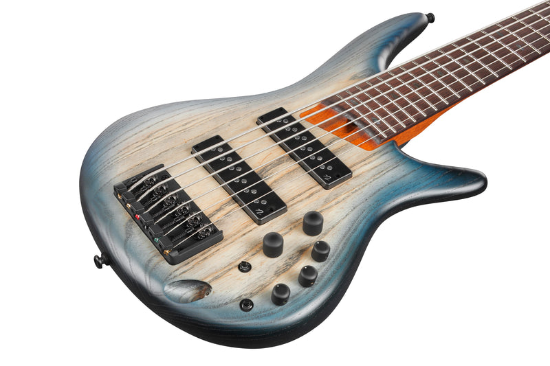 Ibanez SR606ECTF SR Series 6 String - Electric Bass with Nordstrand Pickups - Cosmic Blue Starburst Flat