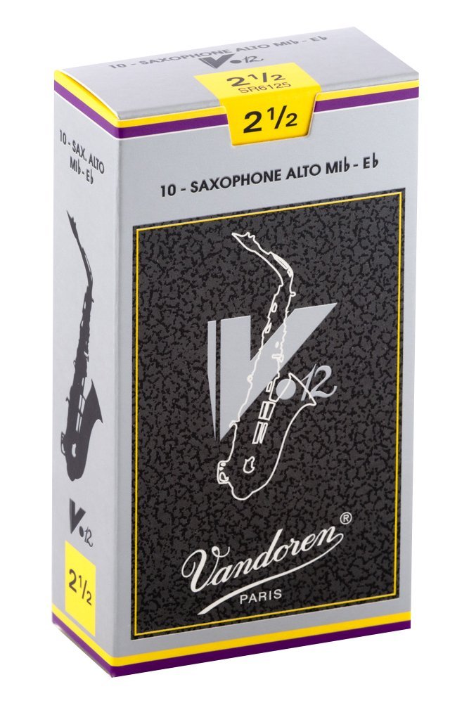 Vandoren SR6125 Alto Sax V.12 Reeds Strength 2.5 (Box of 10)