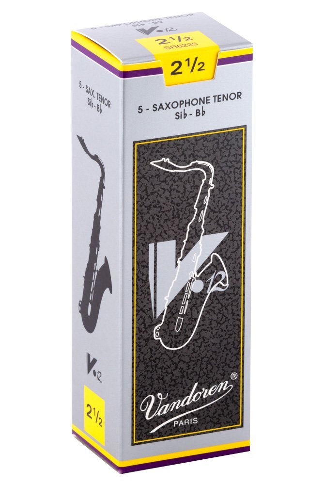 Vandoren SR6225 Tenor Sax V.12 Reeds Strength 2.5 (Box of 5)