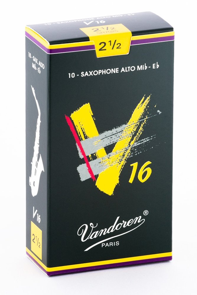 Vandoren SR7025 Alto Sax V16 Reeds Strength 2.5 (Box of 10)