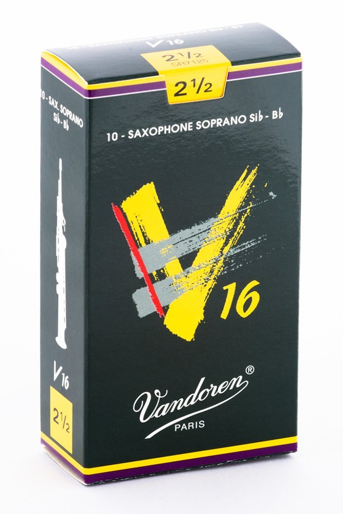 Vandoren SR7125 Soprano Sax V16 Reeds Strength 2.5 (Box of 10)