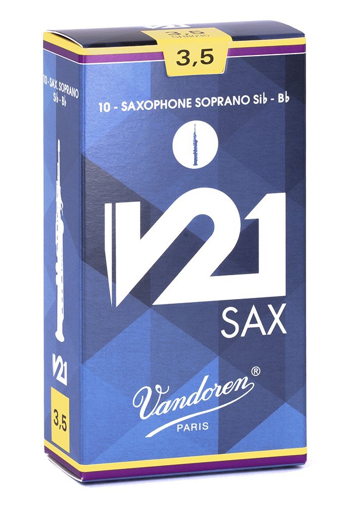 Vandoren SR8035 V21 Anches pour saxophone soprano force 3,5 (boîte de 10)