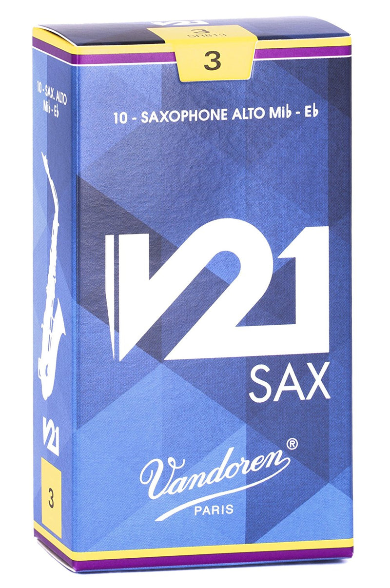 Vandoren SR813-50 Strength 3 V21 Alto Saxophone Reeds (Set of 50)