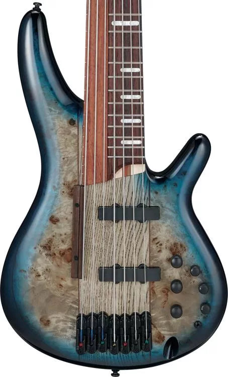 Ibanez Bass Workshop SRAS7 Ashula 7-string Bass Guitar (Cosmic Blue Starburst)