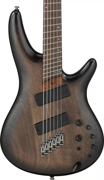 Ibanez Bass Workshop SRC6MS 6-string Multi-Scale Bass Guitar (Black Stained Burst Low Gloss)