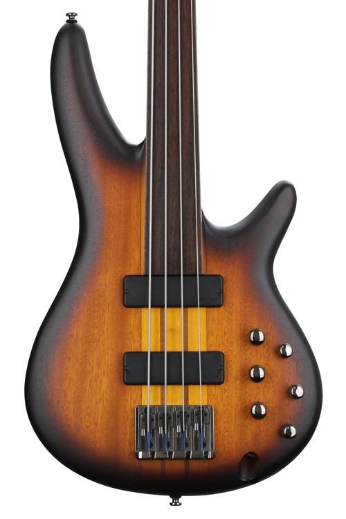 Ibanez SRF700BBF Fretless Electric Bass with Bartolini Pickups - Brown Burst Flat