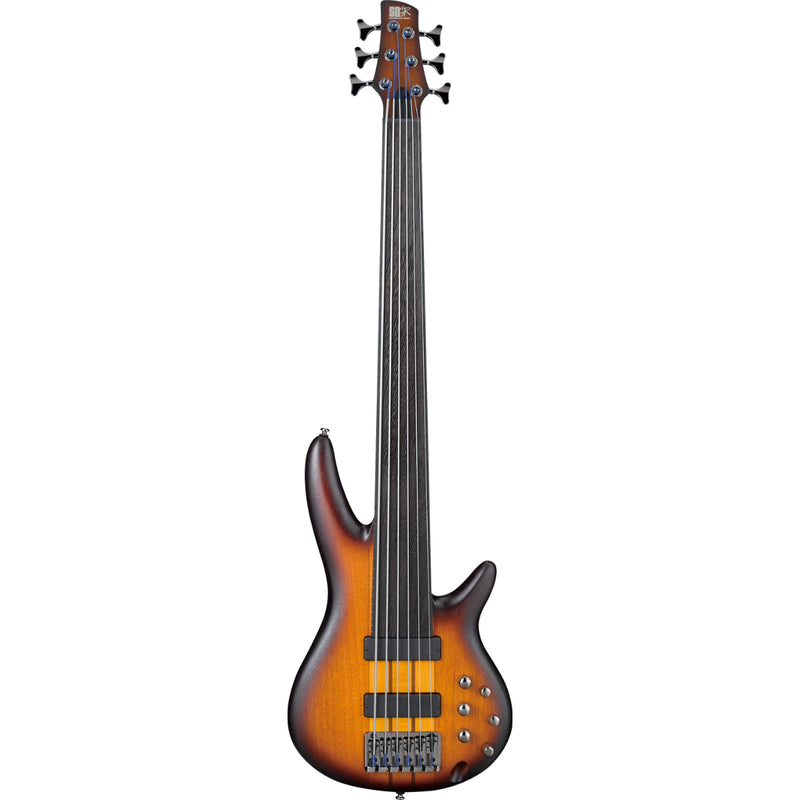 Ibanez SRF706BBF SR Series 6 String - Fretless Electric Bass with Bartolini Pickups - Brown Burst Flat